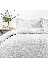 Premium Down Alternative Abstract Garden Patterned Comforter Set