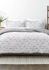 Comforter Set Patterned Reversible Microfiber All Season Down-Alternative Ultra Soft Bedding Moonlight Stars