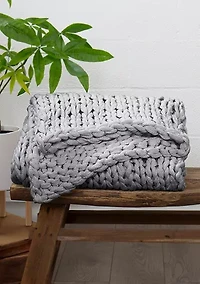 Chunky Knit Throw Blanket