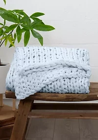 Chunky Knit Throw Blanket