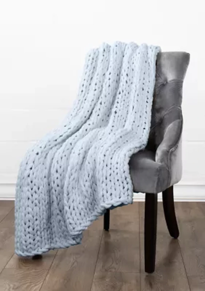Chunky Knit Throw Blanket