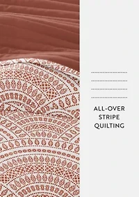 Ultra Soft Microfiber Reversible Scallop All Season Quilt Set with Shams