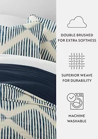 Ultra Soft Microfiber Reversible Distressed Diamond All Season Quilt Set with Shams