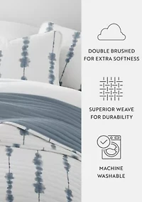 Ultra Soft Microfiber Reversible Shibori All Season Quilt Set with Shams