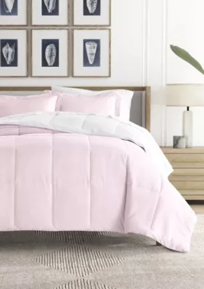 Reversible Ultra Soft Microfiber All Season Down-Alternative Comforter Set