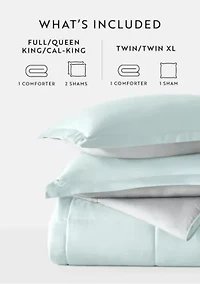 Reversible Ultra Soft Microfiber All Season Down-Alternative Comforter Set