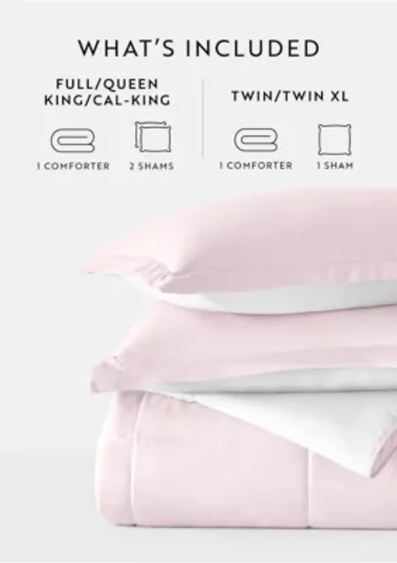 Reversible Ultra Soft Microfiber All Season Down-Alternative Comforter Set