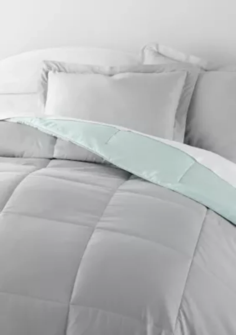 Reversible Ultra Soft Microfiber All Season Down-Alternative Comforter Set