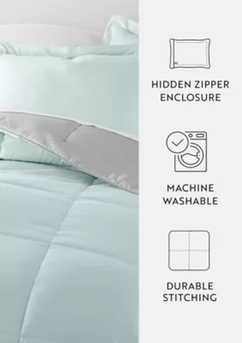 Reversible Ultra Soft Microfiber All Season Down-Alternative Comforter Set