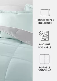Reversible Ultra Soft Microfiber All Season Down-Alternative Comforter Set