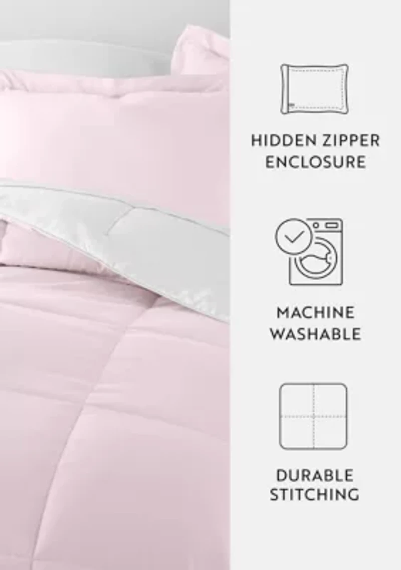 Reversible Ultra Soft Microfiber All Season Down-Alternative Comforter Set