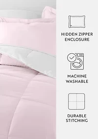Reversible Ultra Soft Microfiber All Season Down-Alternative Comforter Set