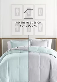 Reversible Ultra Soft Microfiber All Season Down-Alternative Comforter Set
