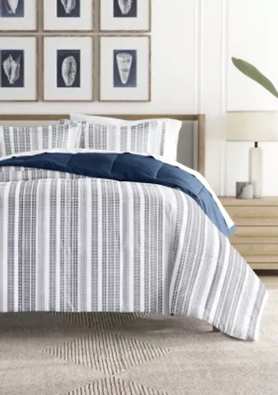Reversible Farmhouse Dreams Patterned Ultra Soft Microfiber Down-Alternative Comforter Set