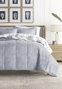 Reversible Molly Botanicals Patterned Ultra Soft Microfiber Down-Alternative Comforter Set