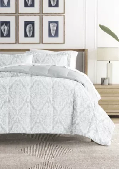 Reversible English Countryside Patterned Ultra Soft Microfiber Down-Alternative Comforter Set