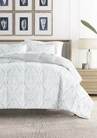 Reversible English Countryside Patterned Ultra Soft Microfiber Down-Alternative Comforter Set