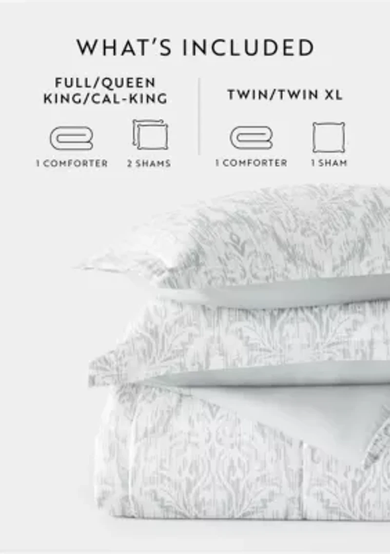 Reversible English Countryside Patterned Ultra Soft Microfiber Down-Alternative Comforter Set