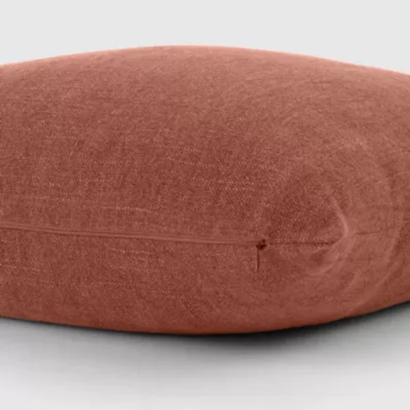 Distressed Stonewash Cotton Décor Throw Pillow