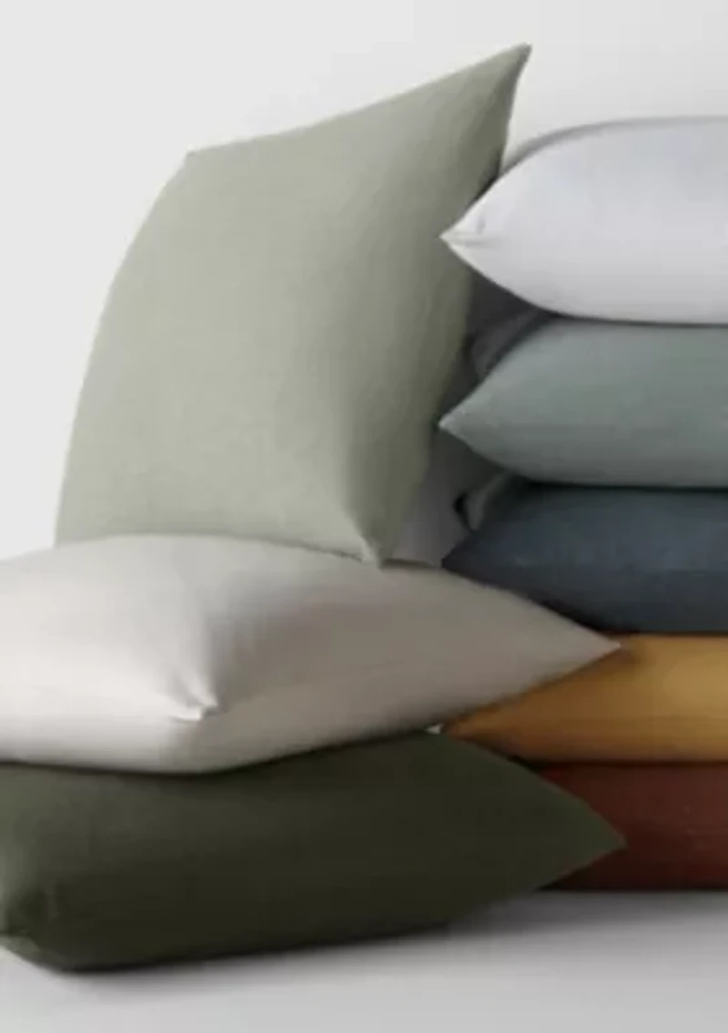 Distressed Stonewash Cotton Décor Throw Pillow