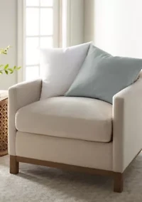 Distressed Stonewash Cotton Décor Throw Pillow