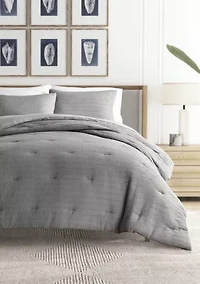 Waffle Textured Ultra Soft Microfiber All Season Down-Alternative Comforter Set