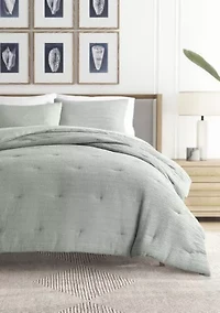 Waffle Textured Ultra Soft Microfiber All Season Down-Alternative Comforter Set