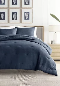 Waffle Textured Ultra Soft Microfiber All Season Down-Alternative Comforter Set