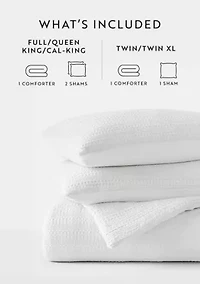 Waffle Textured Ultra Soft Microfiber All Season Down-Alternative Comforter Set