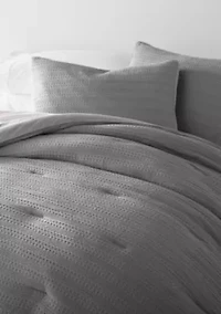 Waffle Textured Ultra Soft Microfiber All Season Down-Alternative Comforter Set