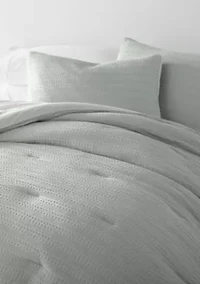 Waffle Textured Ultra Soft Microfiber All Season Down-Alternative Comforter Set