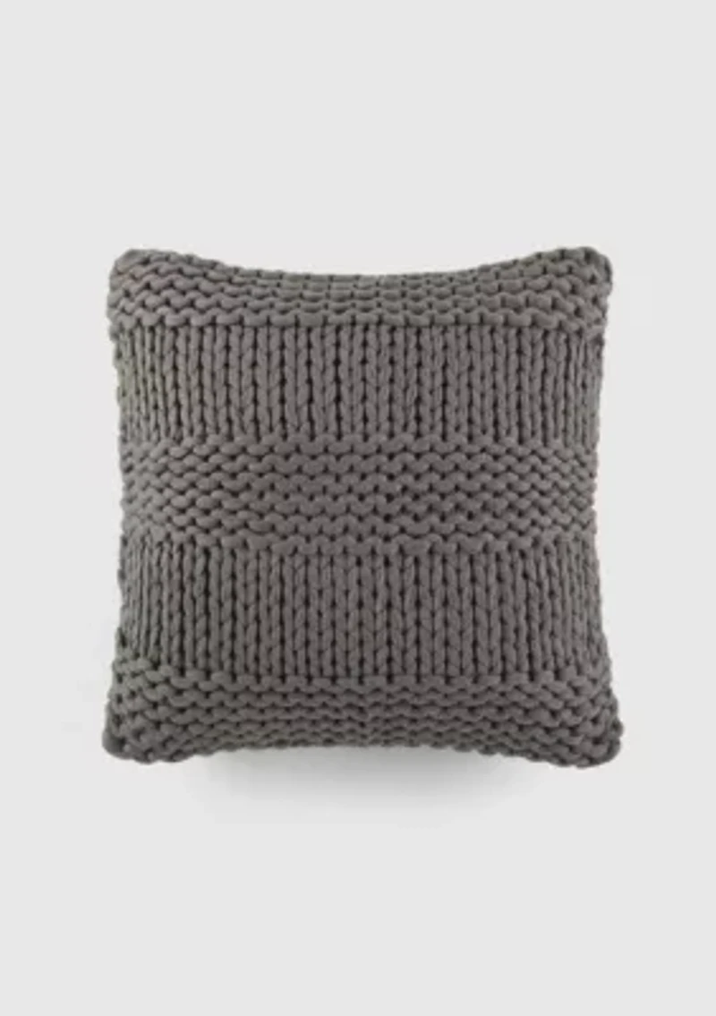 Chunky Knit Acrylic Décor Throw Pillow
