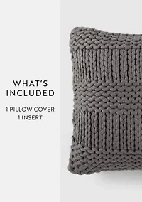 Chunky Knit Acrylic Décor Throw Pillow