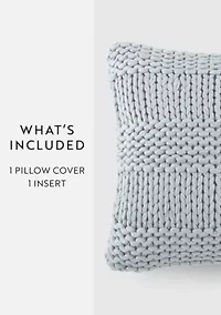 Chunky Knit Acrylic Décor Throw Pillow