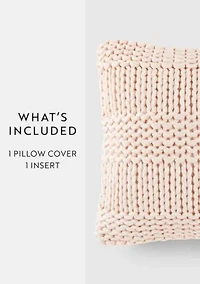 Chunky Knit Acrylic Décor Throw Pillow