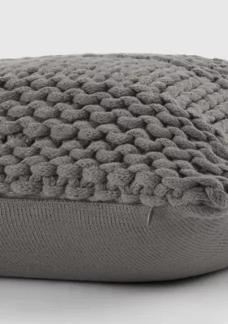 Chunky Knit Acrylic Décor Throw Pillow