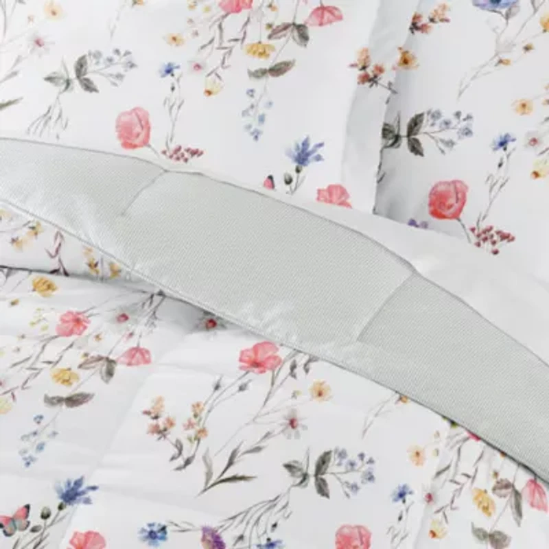 Reversible Patterned Ultra Soft Microfiber All Season Down-Alternative Comforter Set