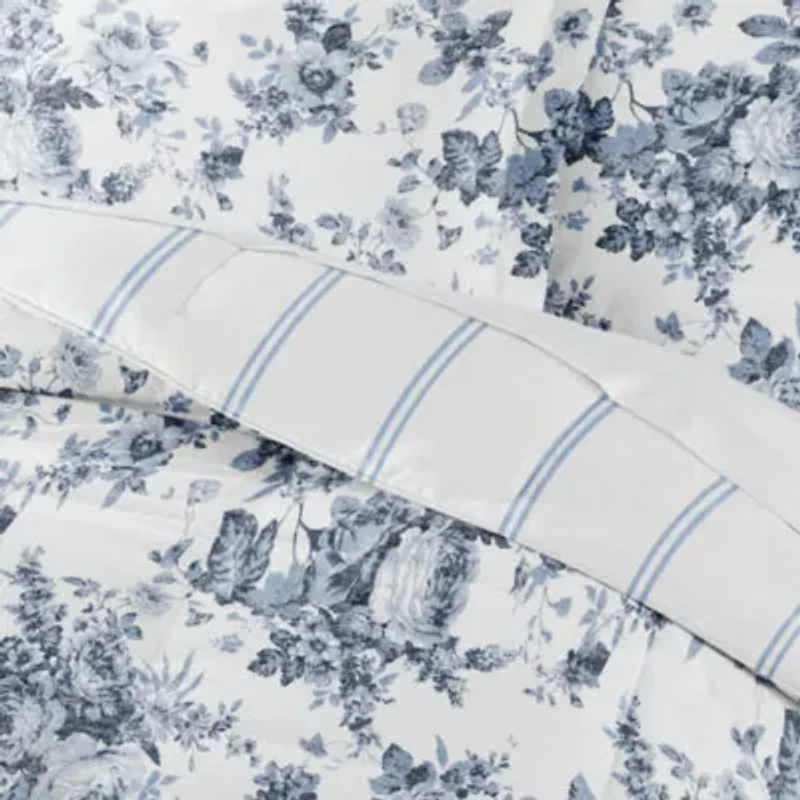 Reversible Patterned Ultra Soft Microfiber All Season Down-Alternative Comforter Set