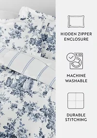 Reversible Patterned Ultra Soft Microfiber All Season Down-Alternative Comforter Set