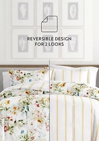 Reversible Patterned Ultra Soft Microfiber All Season Down-Alternative Comforter Set