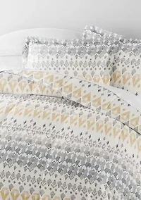 Patterned Mayan Stamp Microfiber All Season Down-Alternative Comforter Set