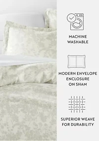 Ultra Soft Microfiber Patterned Duvet Cover Set Weathered Floral
