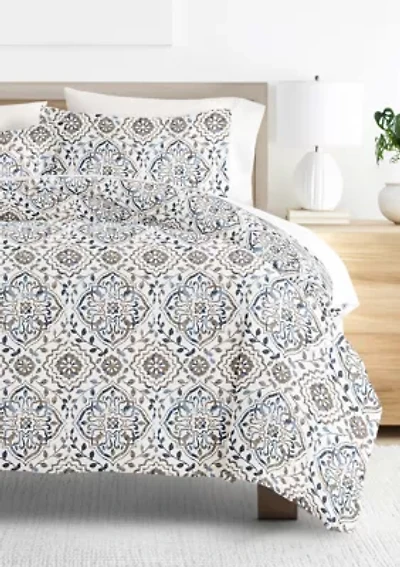 Ultra Soft Microfiber Patterned Duvet Cover Set Oasis
