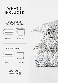 Ultra Soft Microfiber Patterned Duvet Cover Set Oasis