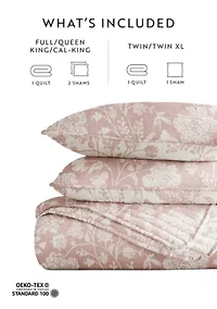 Quilt Coverlet Set All Season Patterned Reversible Microfiber Ultra Soft Bedding