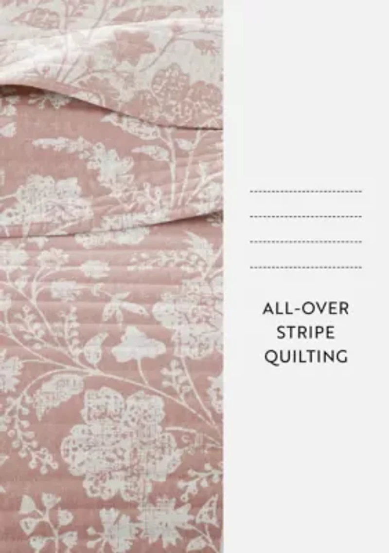 Quilt Coverlet Set All Season Patterned Reversible Microfiber Ultra Soft Bedding