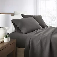 Jersey Knit Sheets - 100% Cotton Ultra Soft 4 Piece Sheet Set Four Way Stretch