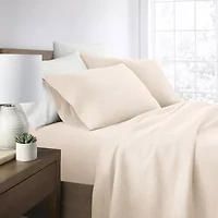 Jersey Knit Sheets - 100% Cotton Ultra Soft 4 Piece Sheet Set Four Way Stretch