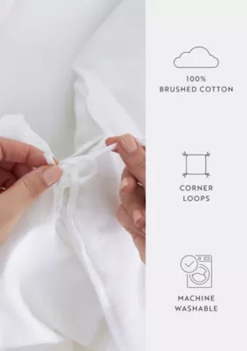 100% Cotton Ultra Soft Down-Alternative White Comforter/Duvet Insert