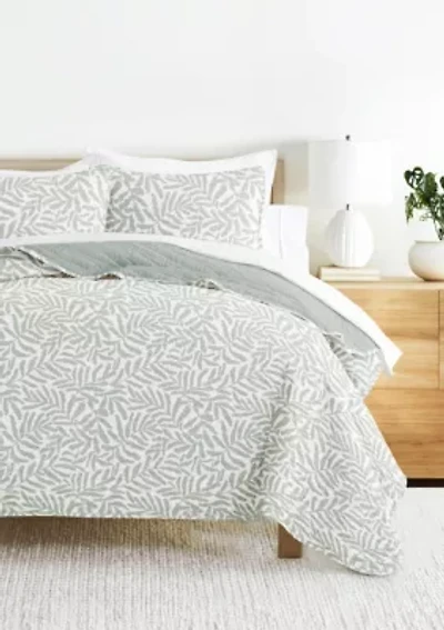 Quilt Coverlet Set All Season Patterned Reversible Microfiber Ultra Soft Bedding